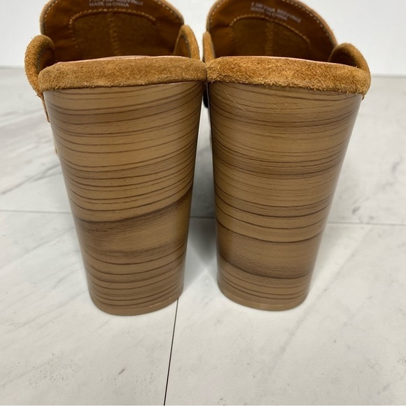 Splendid Vina Brown Suede Heeled Platform Clog 7 1/2 M - Picture 4 of 15